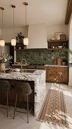 Styling Brass Pendant Lights and Runner Rugs