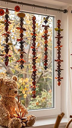 Hanging Painted Pinecone Roll Garlands for Seasonal Decor