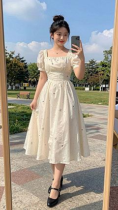 Caring for Embroidered Square Neck Long Dresses