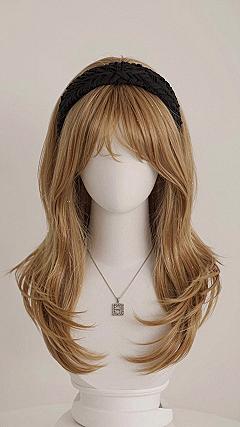 Layered Long Hair With Braided Headbands