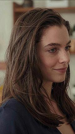 Natural Flowing Down Hair With A Middle Part