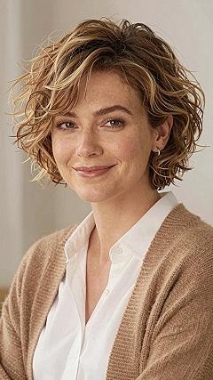 Maintaining Tousled Layered Curls With Natural Volume