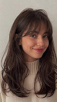 Maintaining Medium Length Cherry Cola Hair With Fringe