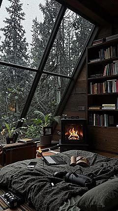 Keeping Cozy with Charcoal Bedding and Dark Linens
