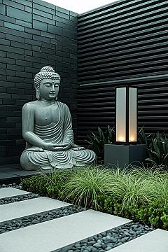 Zen Garden Inspiration: Modern Plans with Buddha Statues