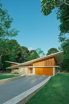 Iconic Mid Century Style House Exteriors: Vibrant Details for Modern Living