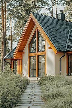 Cozy Scandinavian House Exterior: Dream Farmhouse Retreat