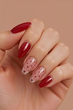 Cute Valentine’s Day Nails: Romantic Hearts & Bows Designs