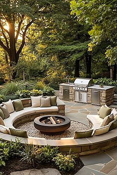 Dream Backyard Oasis: Ultimate Outdoor BBQ Kitchen & Fire Pit