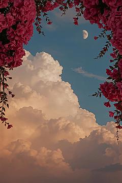 Pastel Skies & Pink Blooms: Aesthetic Landscape Wallpapers
