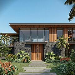 Tropical Escape: Modern Luxury House Exterior Mansions for Serenity