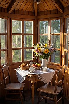 Rustic Cottage Interiors: Your Cozy Homestead House Breakfast Nook Haven
