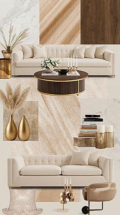 Luxury Wood & Gold Living Room Aesthetic: Timeless Elegance
