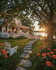 Dreamy Rich Cottages & Countryside Exteriors by the Water