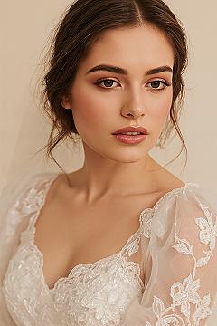 Romantic Peach Wedding Makeup for a Radiant Glow