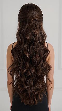 Voluminous Long Bridal Hair Updo: Stunning Wedding Style