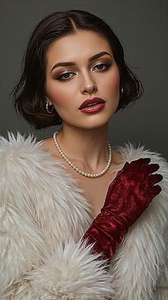 Gatsby Inspired Makeup & Vintage Short Hair for a Roaring Twenties Bride
