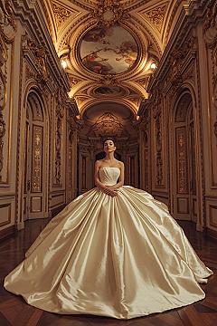 Dramatic Ballgown Wedding Dress: Regal Bridal Statement