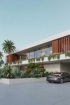 Modern Home Facade: Elegant Residence Design Inspiration