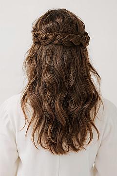 Romantic Braided Half-Up Styles: Bohemian Charm for Your Wedding