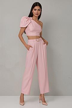 Classy Pink Monochromatic Outfit: Formal Elegance for Ladies