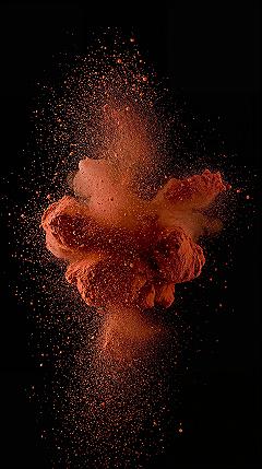 Dynamic 8K Powder Explosion: Depth Effect Wallpaper
