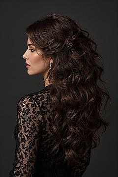 Romantic Voluminous Half-Up Curls for Ultimate Wedding Beauty