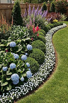 Easy Tree Landscaping: Vibrant Perennial Garden Border Ideas for Backyards