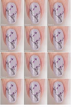 Elegant Purple Glitter Floral Nails: Beginner Gel Art Tutorial