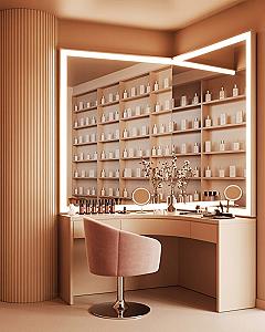 Luxury Glam Room: Makeup Closet & Bedroom Dressing Table