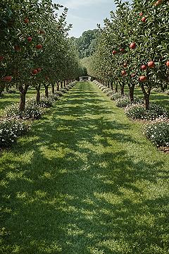 Elegant Orchard Garden Path Ideas for Fruit Trees