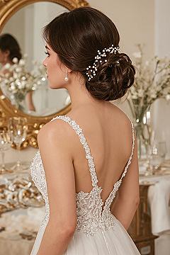 Dreamy Pearl Wedding Updo: Sophisticated Bridal Hair for Your Big Day
