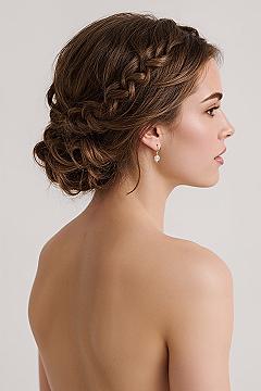 Timeless Twisted Bridal Updo with Highlights: Cute Wedding Hairstyles