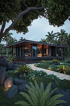 Modern Tropical Architecture: A Serene Landscape Design Paradise