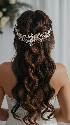 Half Up Half Down Wedding Hairstyles to Enhance Your Bridal Beauty