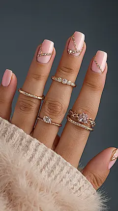 Gilded Blush Tips