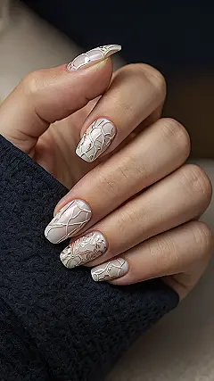 Ghostly Glamour Nails