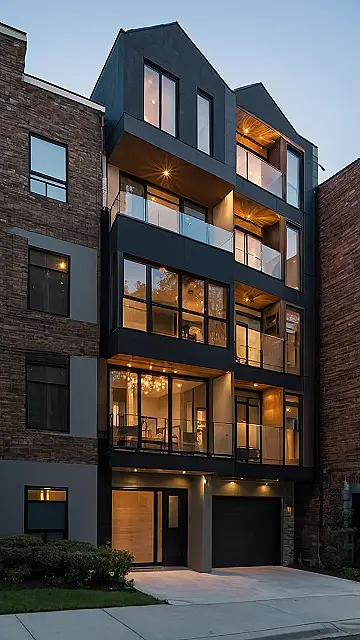 Chic Stucco Townhomes