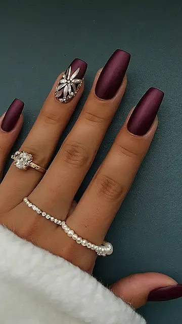 Burgundy Bliss Nails