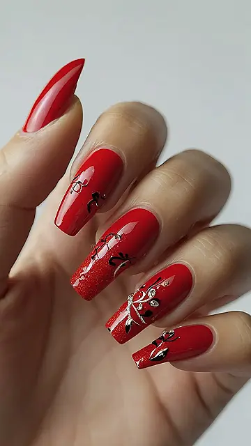 Sparkling New Year Nails