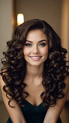 Blushing Bridesmaid Curls