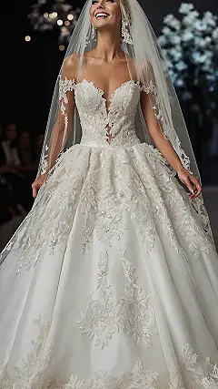 Swirl-Worthy Wedding Dress