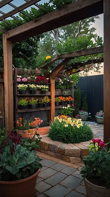 Serene Sunset Blooms