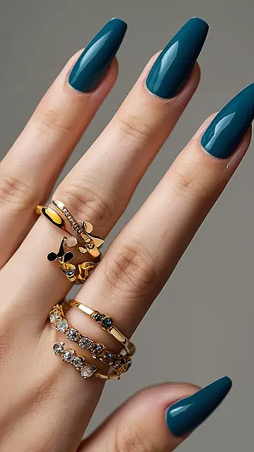 Midnight Sparkle Nails