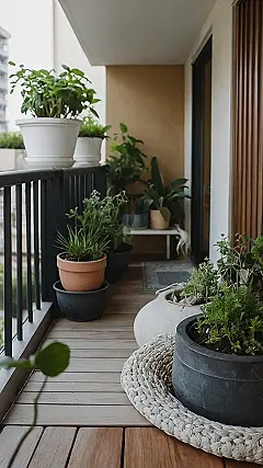 Here’s a catchy title and two paragraphs for a grade 9 audience, based on the image and keyword “small balcony garden decor”: