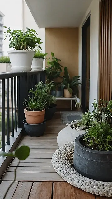 Here’s a catchy title and two paragraphs for a grade 9 audience, based on the image and keyword “small balcony garden decor”: