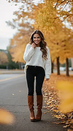Here’s a title and two paragraphs based on the image and keyword “cute fall outfits”: