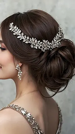 Sparkling Bridal Hair and Makeup: A Look Fit for a Queen