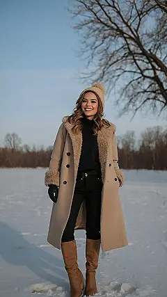 Here’s a title and two paragraphs suitable for a grade 9 student, based on the image and keyword “cold winter outfits”: