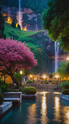 Mystical Caves Adorned with Glittering Crystal Formations